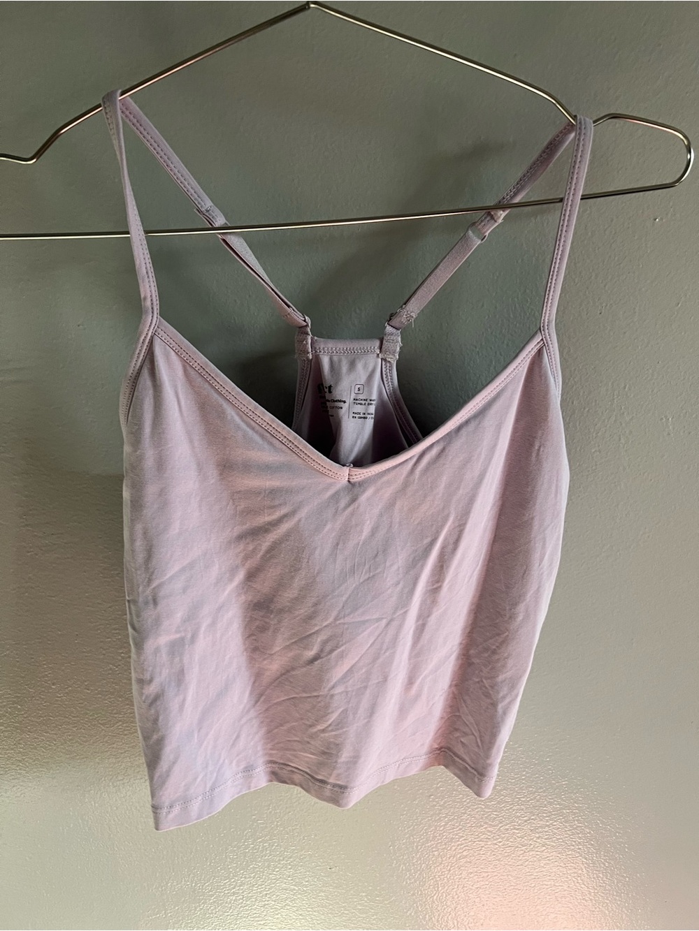 Pact Lavender Racerback crop Top